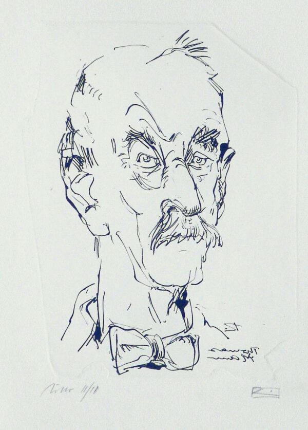 Thomas Mann, Lithographie von Olaf Rammelt